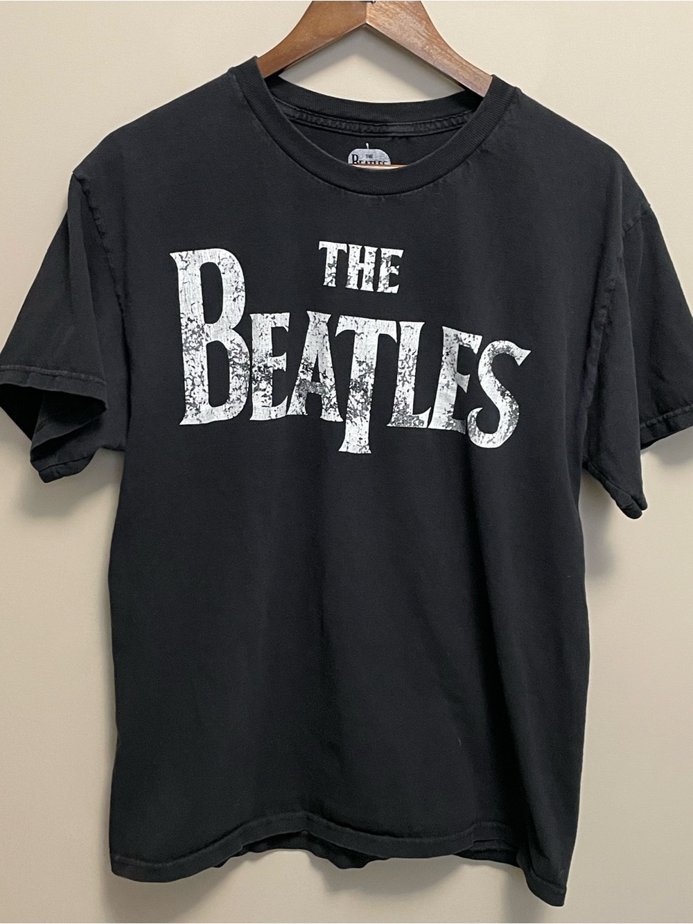 The Beatles White Logo Black T-Shirt Men’s Large